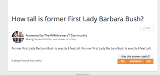 Illustration for article titled I Have Reason to Believe Barbara Bush Is Four Feet Tall